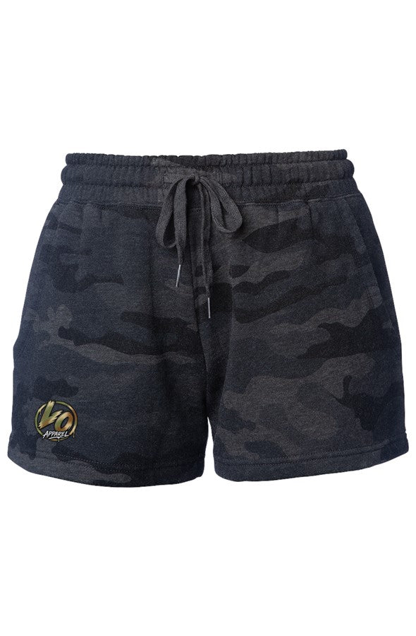 LO Women 39 s Black Camo Shorts