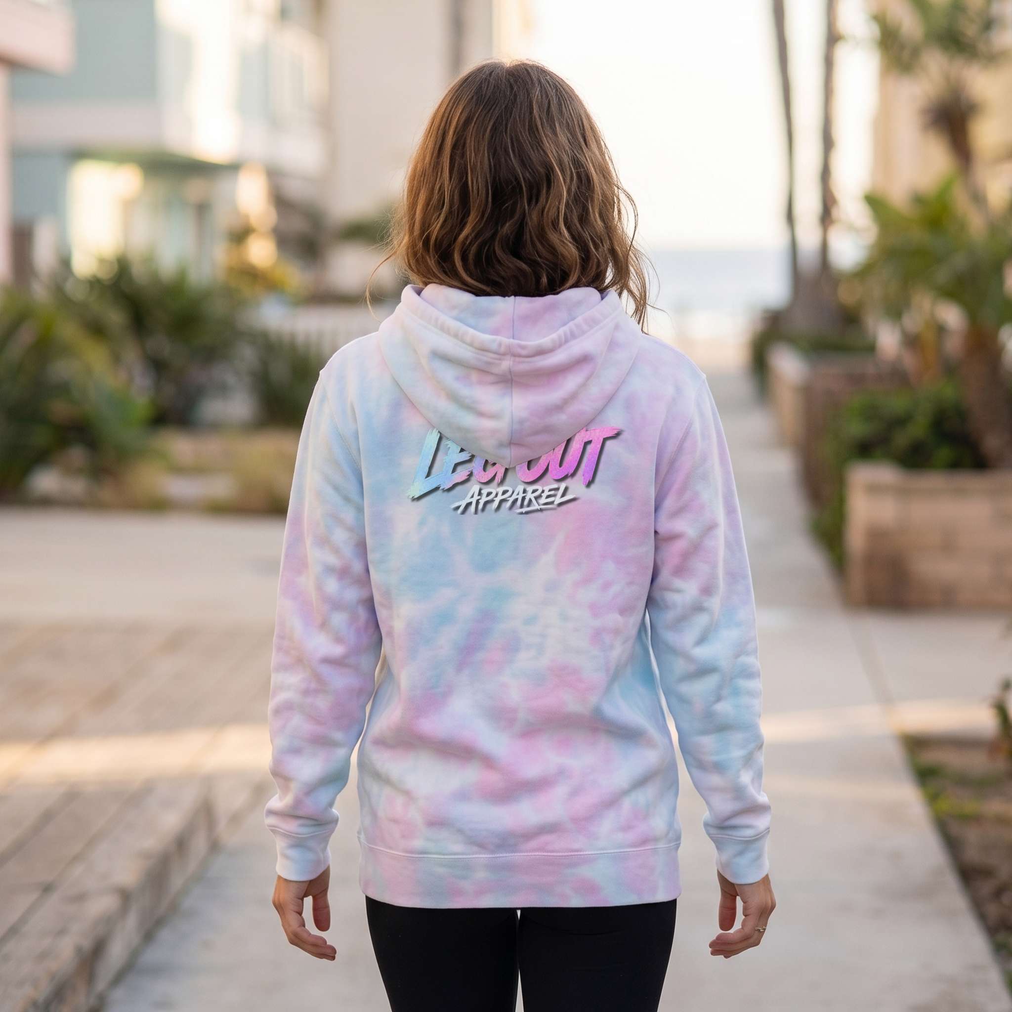 LO Women 39 s Tie Dye Cotton Candy Hoodie