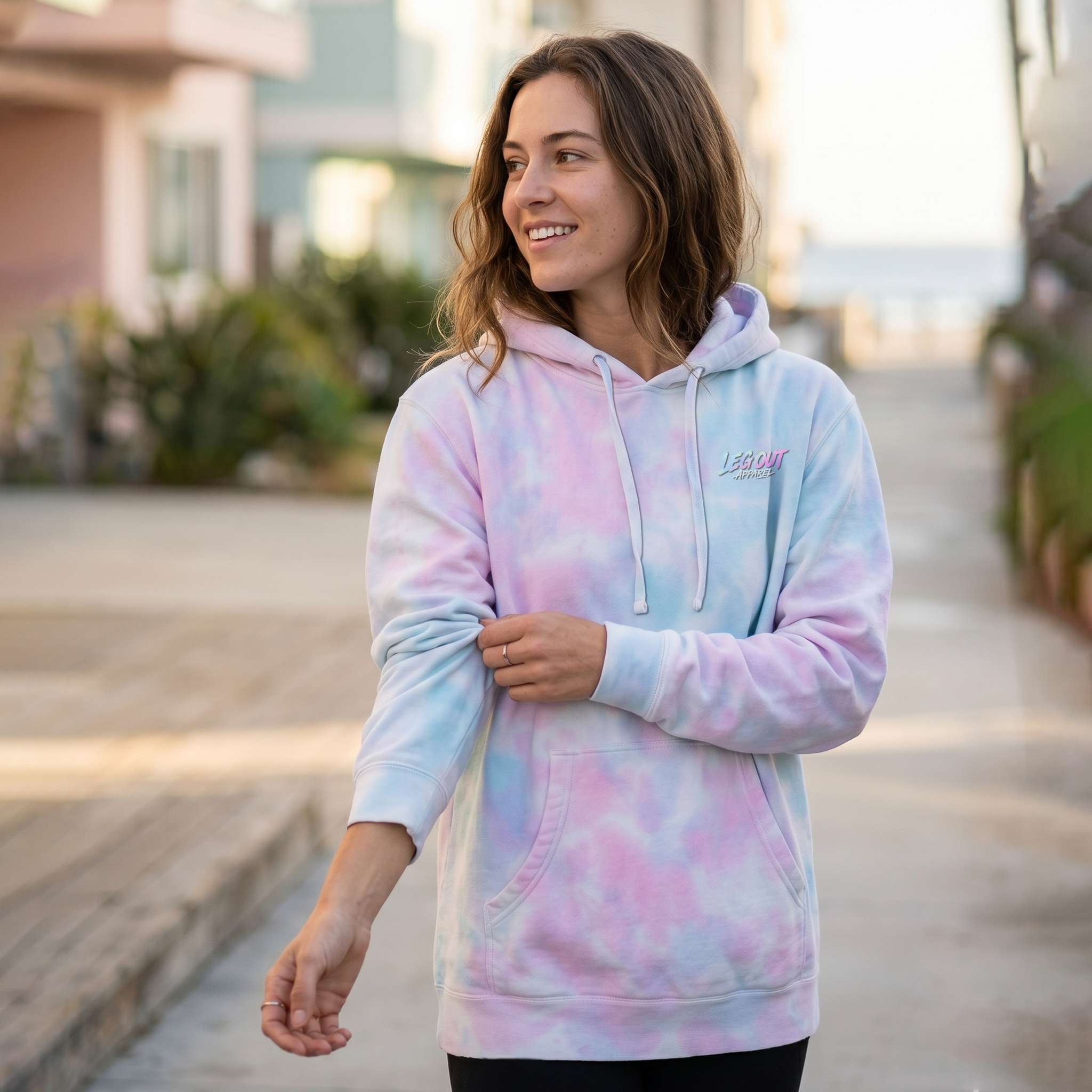 LO Women 39 s Tie Dye Cotton Candy Hoodie