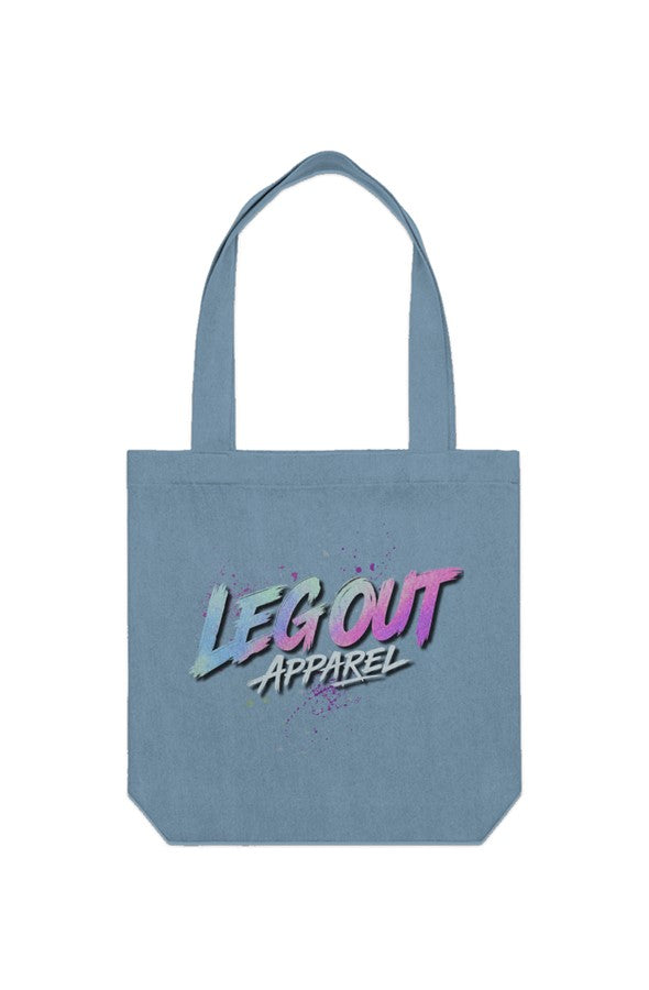 LO Pastel Spray Logo Denim Tote