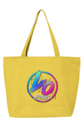 LO bright logo Zippered Tote