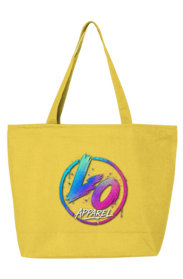 LO bright logo Zippered Tote