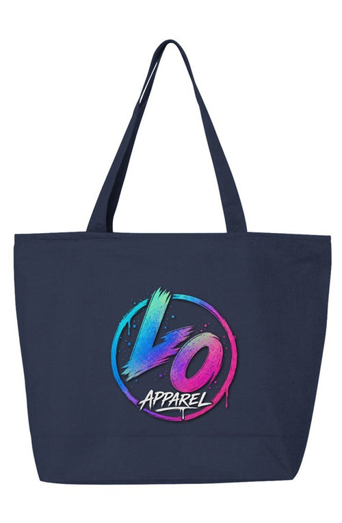 LO bright logo Zippered Tote