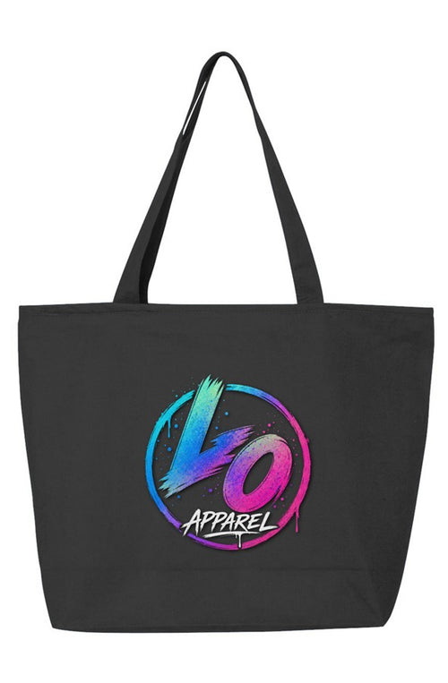LO bright logo Zippered Tote