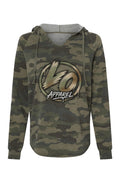 LO Womens Lightweight Camo Hooded Sweatshirt